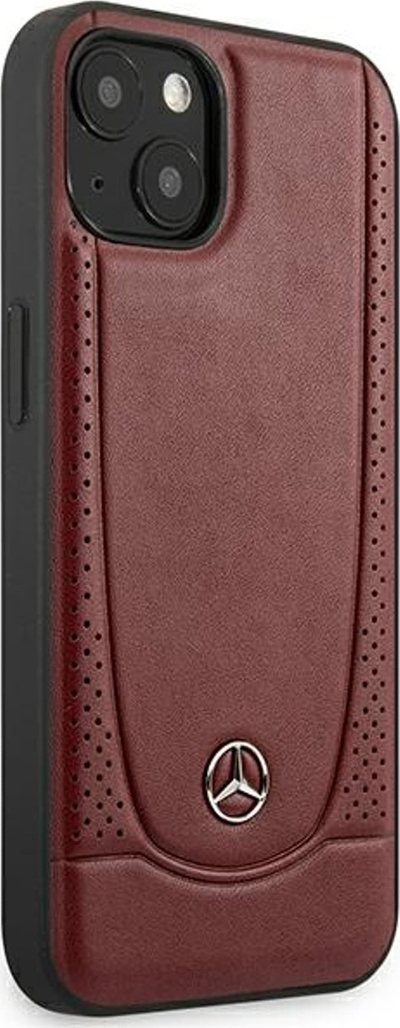 Kllëf telefoni Mercedes MEHCP15SARMRE, për iPhone 15 6.1", lëkurë, i kuq