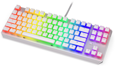 Tastierë Endorfy Thock TKL Pudding Onyx White Blue, Kailh Blue, US, e bardhë