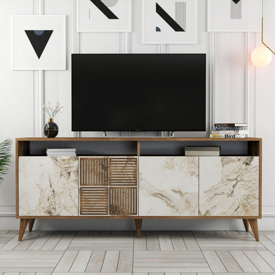 Komodë melamine 180×35×78.6 cm (HM9431.03), bardhë