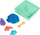 Set rërë kinetike Spin Master Kinetic Sand Sandbox, tabaka me dy kate, rërë blu