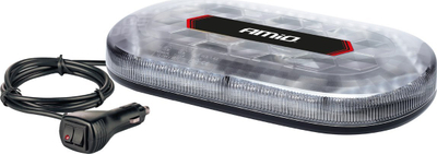 Dritë paralajmëruese magnetike AMiO 03336, LED, 12V 24V, portokalli