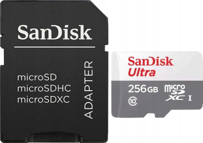 Kartë memorije SanDisk Ultra MicroSDXC, 256GB, Class 10 UHS-I