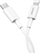 Kabllo karikimi Denmen D65, USB C në Lightning, 2m, 20W, e bardhë