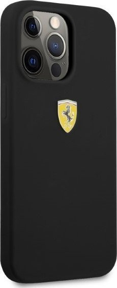 Mbrojtëse telefoni Ferrari FESSIHMP13LBK për iPhone 13 Pro dhe 13 6.1\", silikon MagSafe, e zezë