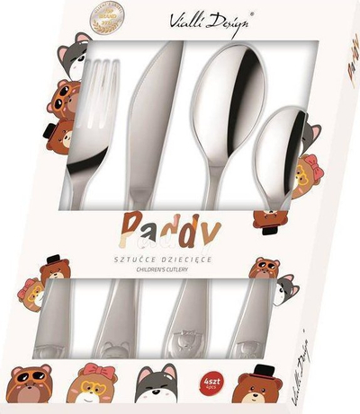 Set lugësh për kalamaj Vialli Design Paddy, 4 copë, çelik inox, ngjyrë argjendi