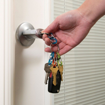 Unazë çelësash Nite Ize KeyRing KRGP-11-R3, 5 karabinerë të vegjël, shumëngjyrëshe