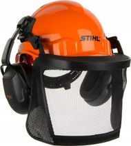 Helmetë mbrojtëse Stihl Function Basic, vizor najloni, tapa dëgjimi, portokalli
