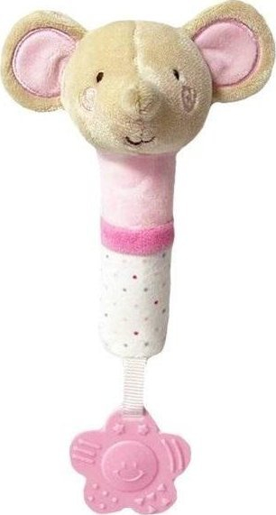 Lodër shqyrëse Tulilo Mouse, 17cm, me zë, bezhë rozë