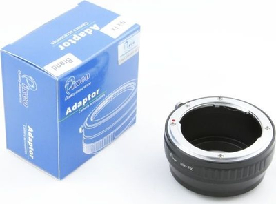Adapter objektivi Pixco, FUJIFILM X për Nikon Ai AiS AF, metalik, i zi