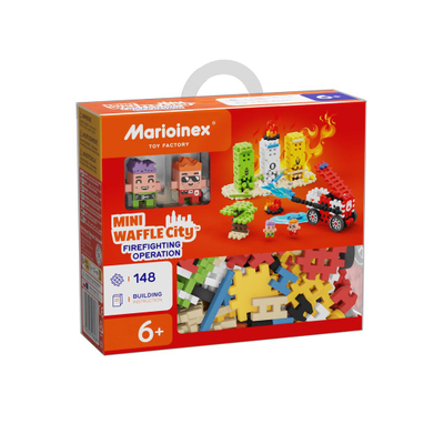 Set konstruktiv No Name Bricks Waffles Mini Firefighter Action, 148 pjesë, për fëmijë, shumëngjyrësh