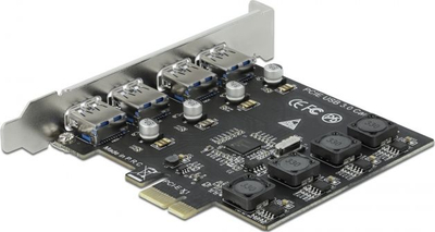 Kartë zgjerimi USB Delock PCIe 2.0, USB 3.2 Gen 1 x4, 5 Gbps, e zezë