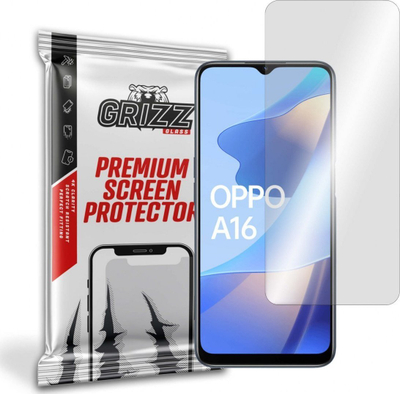 Xham mbrojtës hibrid GrizzGlass për Oppo A16, transparencë e lartë