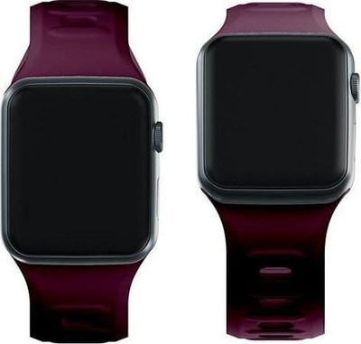 Rrip ore Apple 3mk Silicone Watch Strap, 38/40/41mm, silikon, mulberry