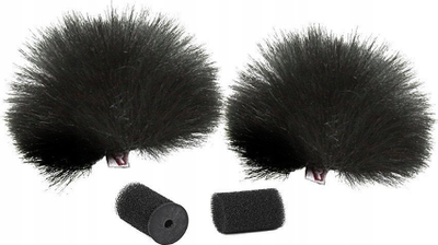 Нов капак за лавалирски микрофон Rycote, сет со 2 парчиња, црн