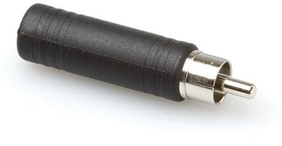 Adapter audio Hosa GPR-104, 1/4" TS në RCA, metalik