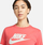 Bluzë sportive Nike Sportswear Essential Futura, për goca, pambuk, korale