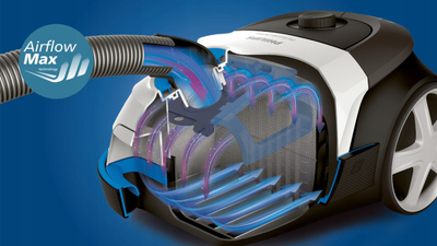 Fshesë me korrent cilindrike Philips 6000 Series XD6122/12, 900W, qese 4L, filtër HEPA, TriActive+ LED, blu