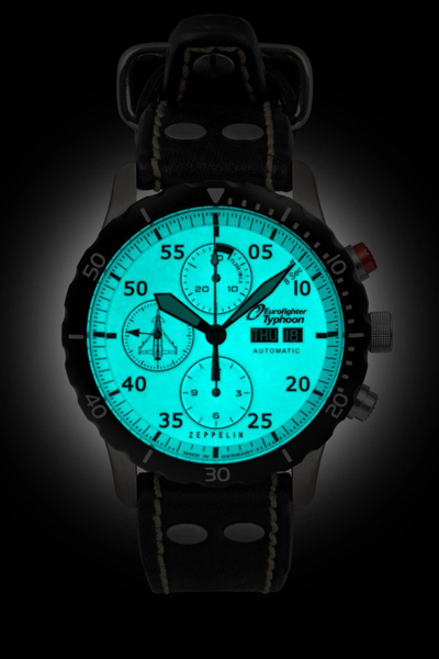 Orë dore Zeppelin 7218M-5 Eurofighter, automatike, kronograf, 43mm, metalike