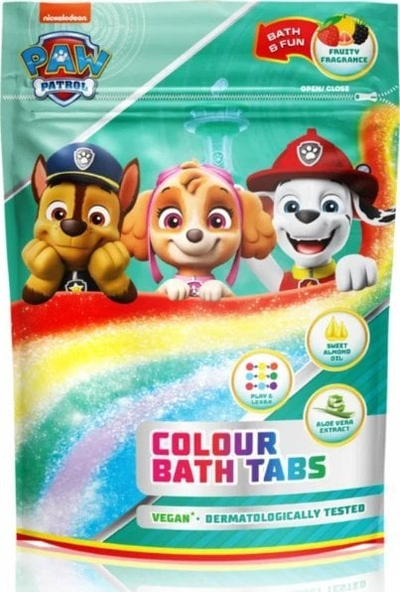 Tableta ngjyruese për banjo Nickelodeon Paw Patrol, 9x16 g, për kalamaj