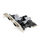 Kartë zgjeruese PCIe Gembird SPC-22, 2x COM RS232, DB9, argjendtë