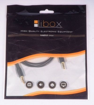 Kabllo lidhëse Jack 3.5mm - Jack 3.5mm, 1m, e zezë (LB0061)