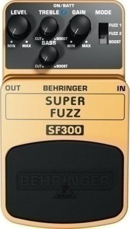Pedal efekti kitare Behringer SF300 Super Fuzz, 3 moda, portokalli