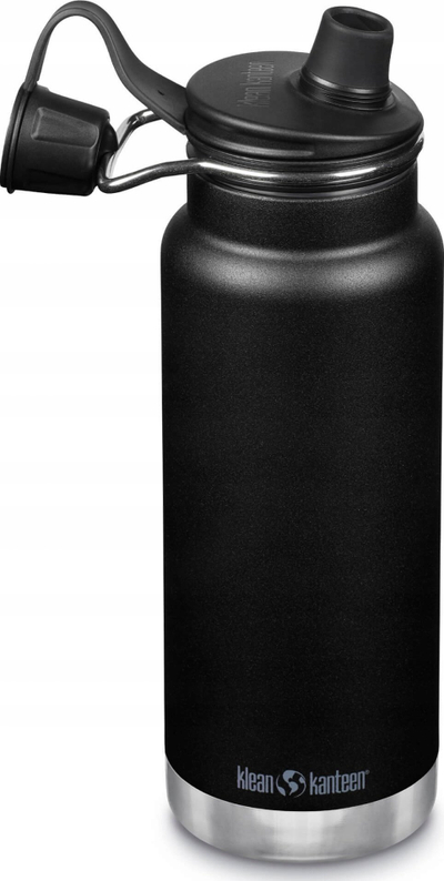 Shishe uji Klean Kanteen Wide, 32oz, çelik inox i izoluar, e zezë