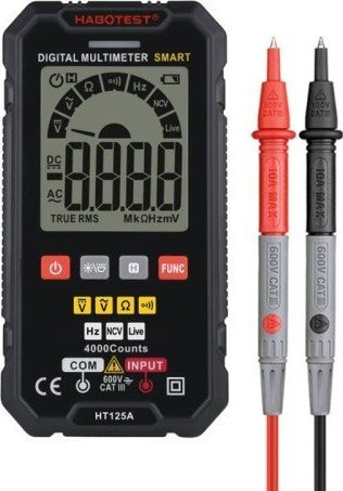 Multimetër digital Habotest HT125A, NCV, ekran me dritë, portokalli