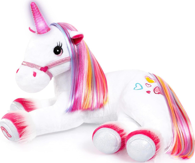 Lodër pelushi Bayer Cuddly Toy Unikorn, me dritë, me tinguj, shumëngjyrësh