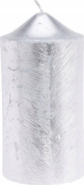 Kandil dekorativ Home Styling Collection, 7x14cm, metalik, argjend i shndritshëm