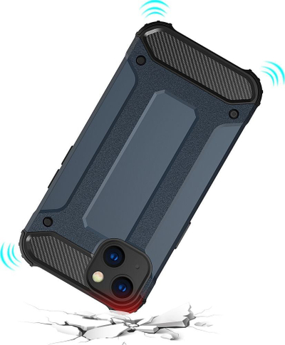 Mbulesë telefoni Hurtel Hybrid Armor për iPhone 13, hibride, argjend