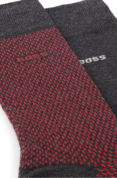 Set çorape për meshkuj Hugo Boss, të kuqe/hirta