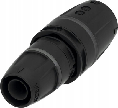 Директен редукционен спојник за цевки Теце ППСУ 8710625, 25mm во 20mm, црн