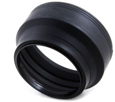 Kapak dielli JJC me gomë për objektiv, 49mm, i zi