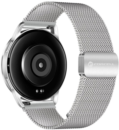 Rrip ore Forcell Strap F-DESIGN FS11, 22 mm, çelik inoks magnetik, argjendtë