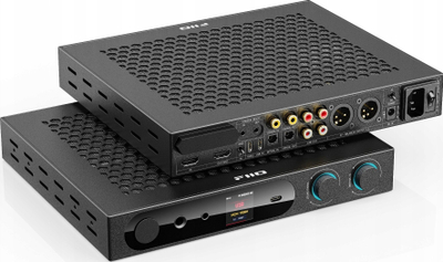 DAC amplifikator për kufje FiiO K19, Hi-Res Audio DSD512, Dual ES9039SPRO, i zi