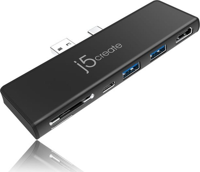 Dok lidhës J5create JCD324B N Ultradrive, 7 me 1, HDMI 4K, i zi