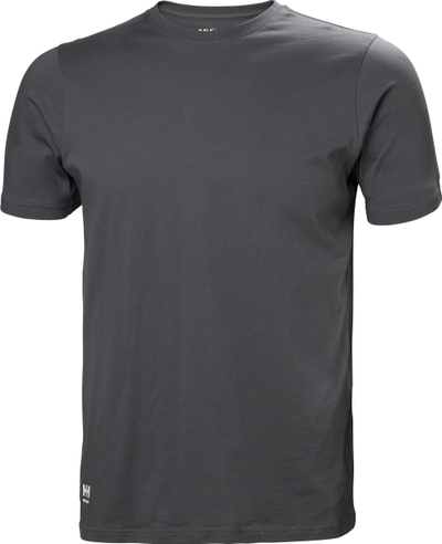 Bluzë Helly Hansen 79161, pambuk 100%, mëngë të shkurtra, gri e errët, S