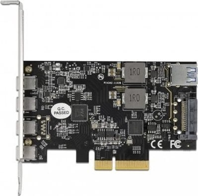 Kartë kontrolluese USB DeLOCK 90059, PCI Express x4, 4x USB Type C 1x USB Type A, low profile