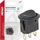 Ndërprës rrumbullak për makinë AMIO 03963, 12V, me dritë LED blu, i zi