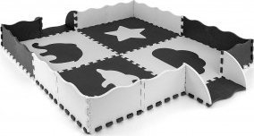 Dyshek puzzle shkumë Milly Mally Jolly 2x2, antirrëshqitës, gri