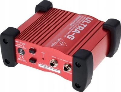 DI Box Behringer GI 100 Ultra-G, aktiv profesionist për kitarë, i kuq