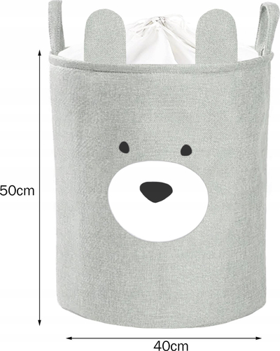 Shportë lodrash Premium Bear, 63L, palosëse me mbyllje rripi, gri