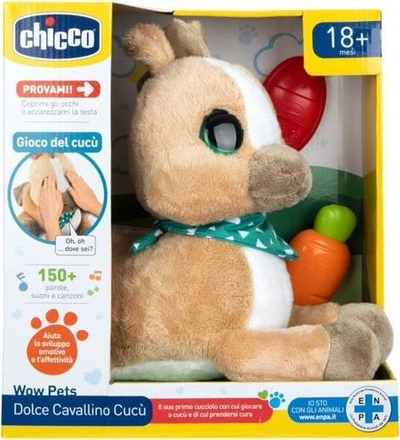 Lodër pelushi interaktive Chicco 41791 Peek a Boo Pony, me zëra dhe melodi, multicolor