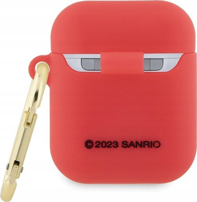 Mbulesë silikoni për AirPods Hello Kitty, me karabiner, rozë