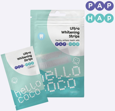 Shirita zbardhuese Hello Coco Ultra Whitening Strips, PAP HAP, 5 copë