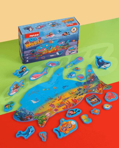 Puzzle shkumëz Puedo Sea World, 35 pjesë, me dy anë, shumëngjyrësh
