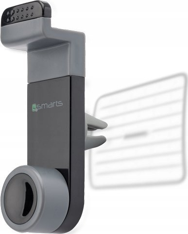 Mbajtëse telefoni për makinë 4smarts Snapclip, për grilat e ajrit, që rrotullohet 360°, e zezë