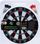 Set shenjestre darts SISAL Dartboard, 36 cm, 6 shigjeta metalike, shumëngjyrëshe