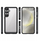 Силиконска навлака Outer Space за Samsung Galaxy S25+, жолта рамка, задна страна црна